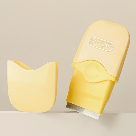 Multi-Functional Cleaning Scraper Retractable Blade Scraper Efficient Dirt Remover Kitchen Gadget for Adhesive Grease Removal