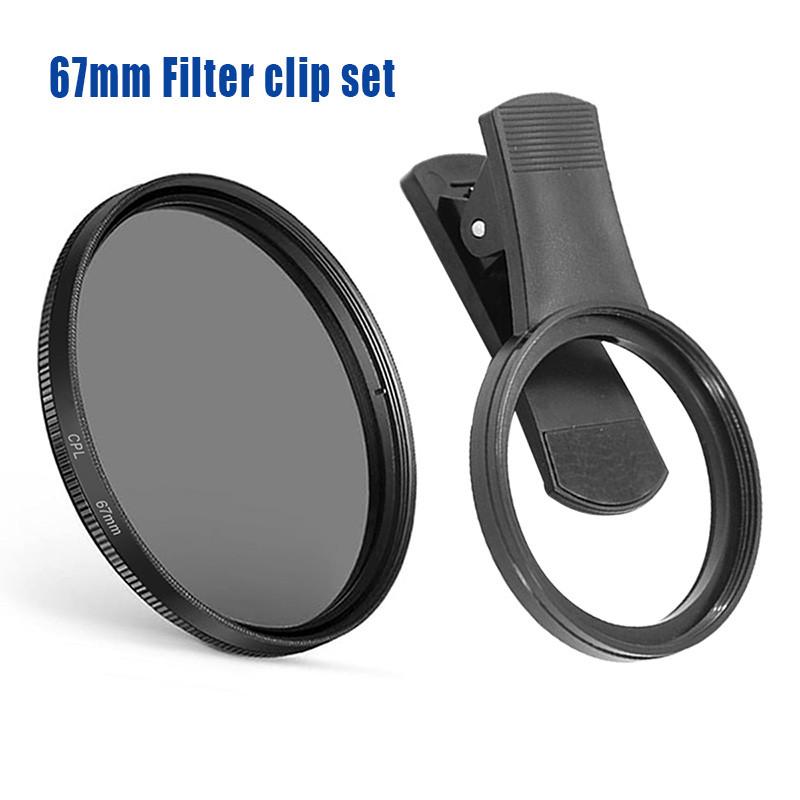 HdoorLink 52/67mm CPL telefoni filtrikomplektid iphone 15 14 13 Pro Max jaoks Samsung S22 S23 S24 Ultra universaalne telefoni objektiivikomplekt
