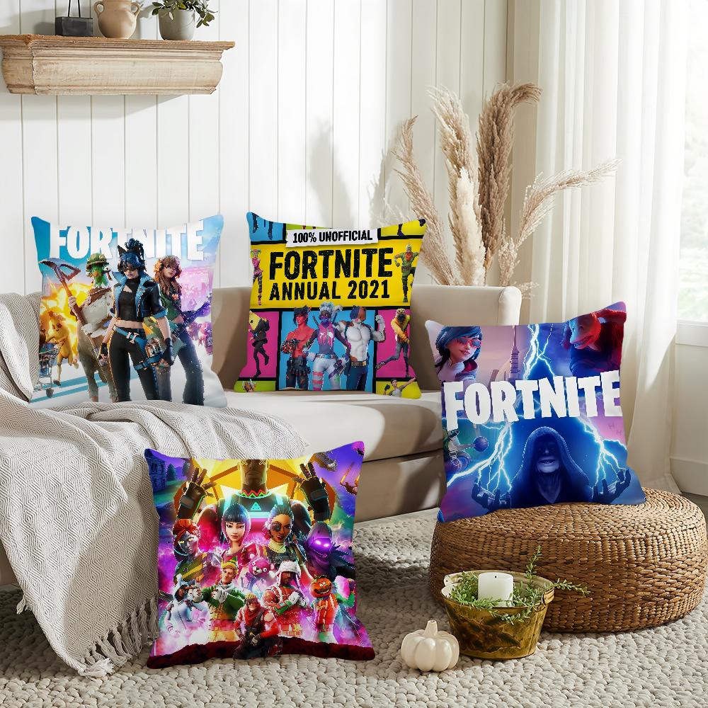 Hot Game F-Fortnite Cool Pillow Case Office Cushions Suitable For Sofa Car Bedroom Decorative Cushion Cover