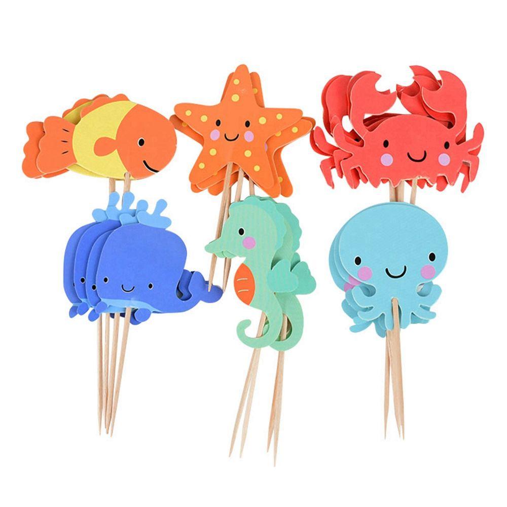 Buy Party Ornaments Under The Sea Party Cake Decorations Cupcake Toppers Cake Flags Party Supplies At Affordable Prices Free Shipping Real Reviews With Photos Joom