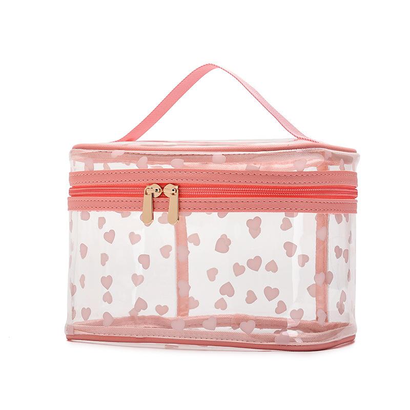 Modische PVC Tragbare Toiletten Tasche Reise Kosmetik Aufbewahrung Multifunktionale Tragbare Wasserdichte Kosmetiktasche