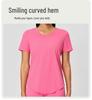 Vår/Sommar 2023 Dam Casual Lös T-shirt för Löpning och Yoga med Bar-Känsla