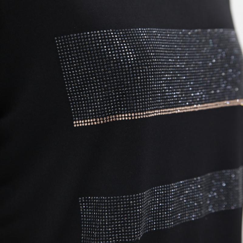 Shiz Madam Half Polo See Through Square Gem Mesh T57410