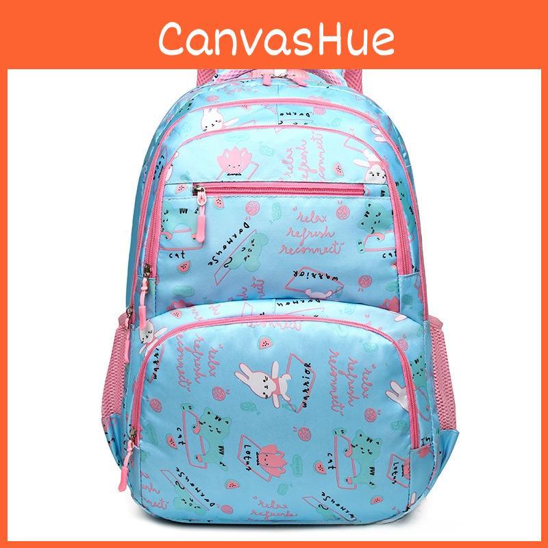 Rabbit Pattern Unisex Schoolbag Kids Backpack Compartment Breathable Lightweight