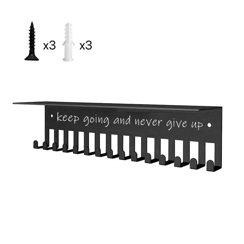 Medaillen-Ausstellungsregal Metall Medaillenaufhänger Halter Wandmontiert Große Kapazität Auszeichnungshalter Für Rennen Fußball Basketball Sport Karate