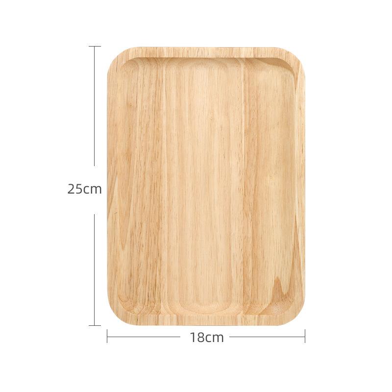 Coffee Tea Tray Wooden Serving Tray Rectangle Wooden Plate Kitchen Tray for Food Fruit Cake Snack Serving Plate Wood Tableware