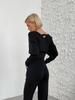 Elegant Off-Shoulder Batwing V-Neck Sweater Two-Piece Set for Women