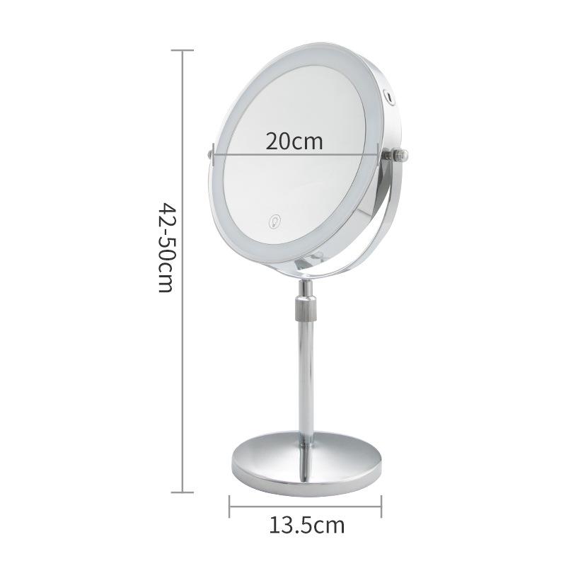 8 Inch Double-Side Makeup Mirror With 5/10X Magnification Clear Reflection And Easy To Carry Desktop Vanity Mirror With Stand