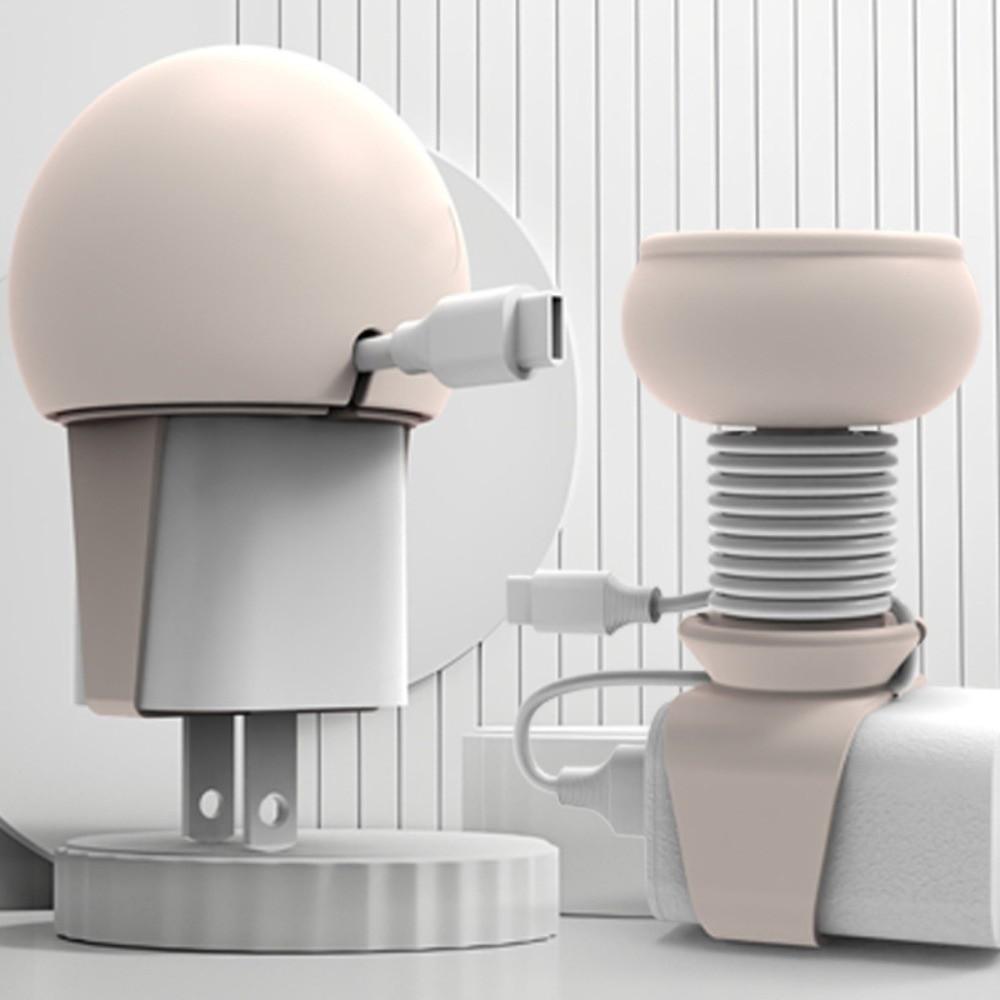 New Portable Data Cable Winder Multi-function Silicone Binding Belt Data Cable Buckle Belt Cartoon Data Cable Protective Cover