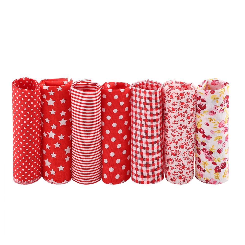 7pcs 50*50cm Cotton Fabric DIY Assorted Squares PreCut Bedding Kit Quarters Bundle