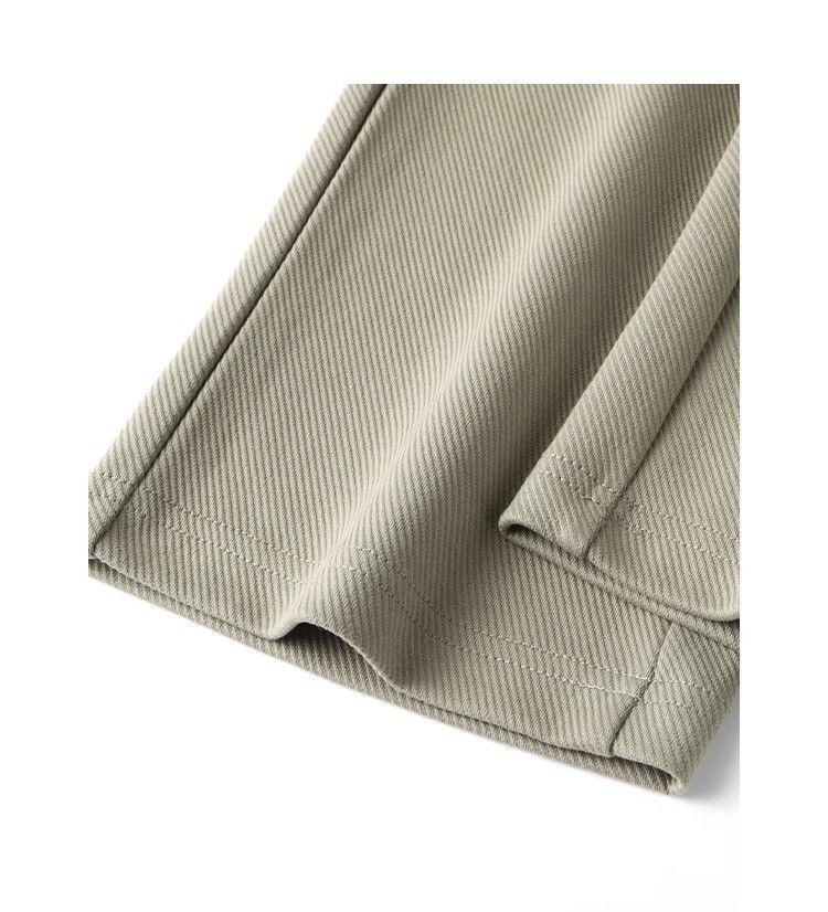 Heavyweight American-Style Grey-Green Straight-Leg Sweatpants for Women, 350G Twill Xinjiang Cotton, Casual Autumn Wear