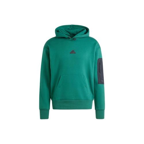 adidas Fleece-Lined Thickened Casual Long-Sleeve Sweatshirt Unisex Forest Green S лес зеленый