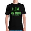 Lustiges Ich Liebe Meine Mama T-Shirt Sarkastisches Videospiele Gamer T-Shirt Herren Damen Kinder (Schwarz, XL)