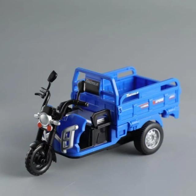 Mini Simulation Tricycle Motorcycle Model Toy For Boys Kids Desktop Ornament Home Decoration Birthday Gift  Creative Room Decor