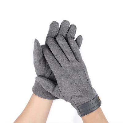 Jdn Tiara Men's Winter Thermal Wool Blend Five-Finger Gloves