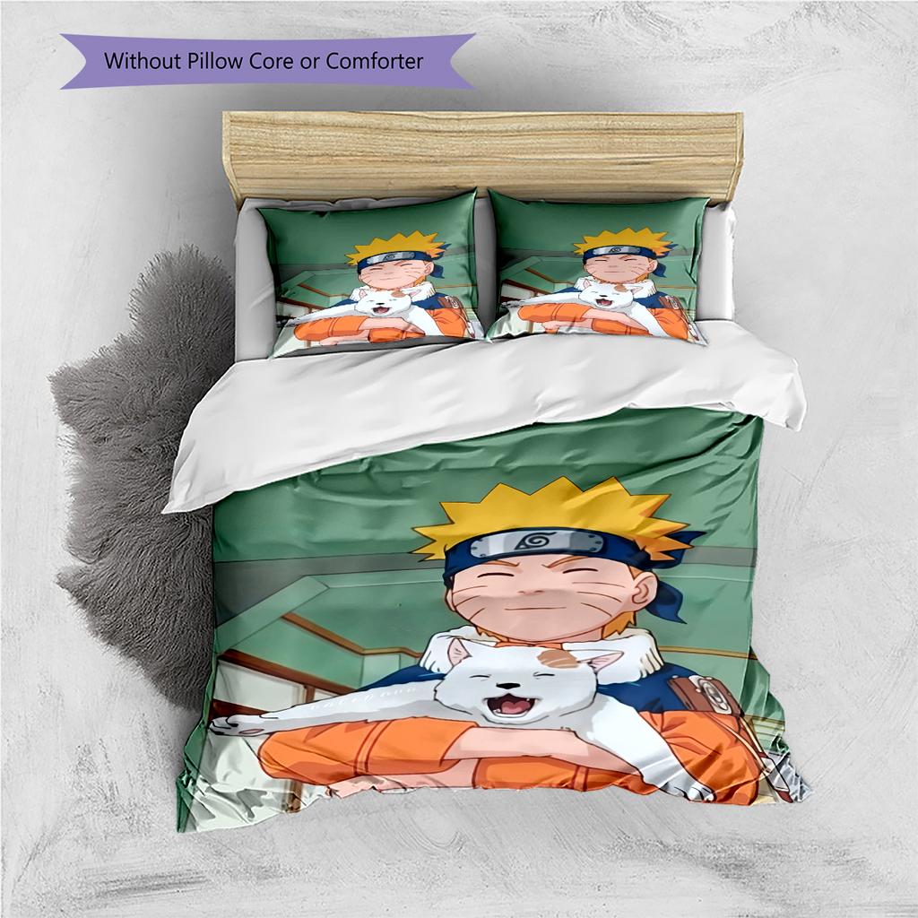 Cartoon Pattern Bedding Quilt Set Quilt Cover Pillowcase Home Decoration Birthday Gift (1 * Duvet Cover + 2 * Pillowcase, Without Core)