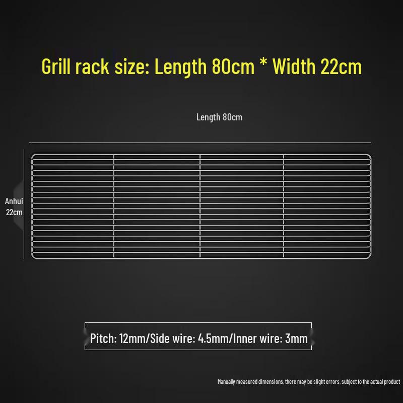 Rectangular 304 Stainless Steel BBQ Grill Net with Legs – Ideal for Draining Water & Oil, Oven Drying & Baking.