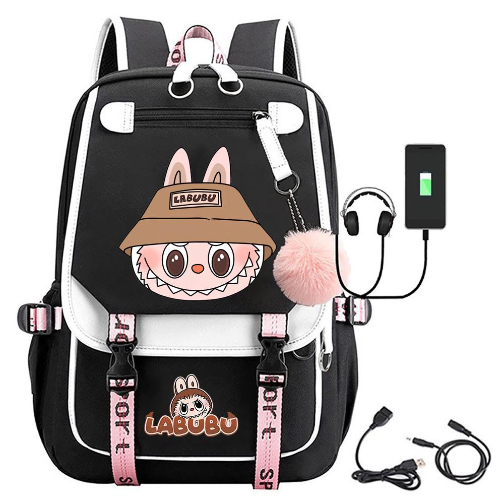 2025 New Schoolbag Junior High School High School Student USB Multi-function Large Capacity Student Schoolbag