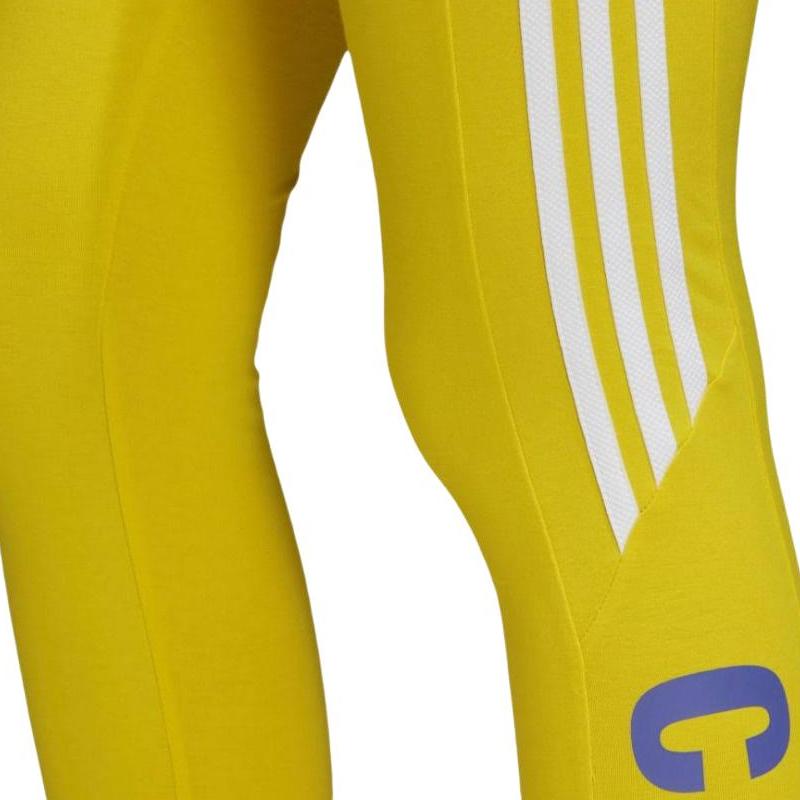 Adidas Pharrell Williams Retro Sports Tight Letter Comfortable Side Stripe Casual Pants Women pants Yellow FR9082