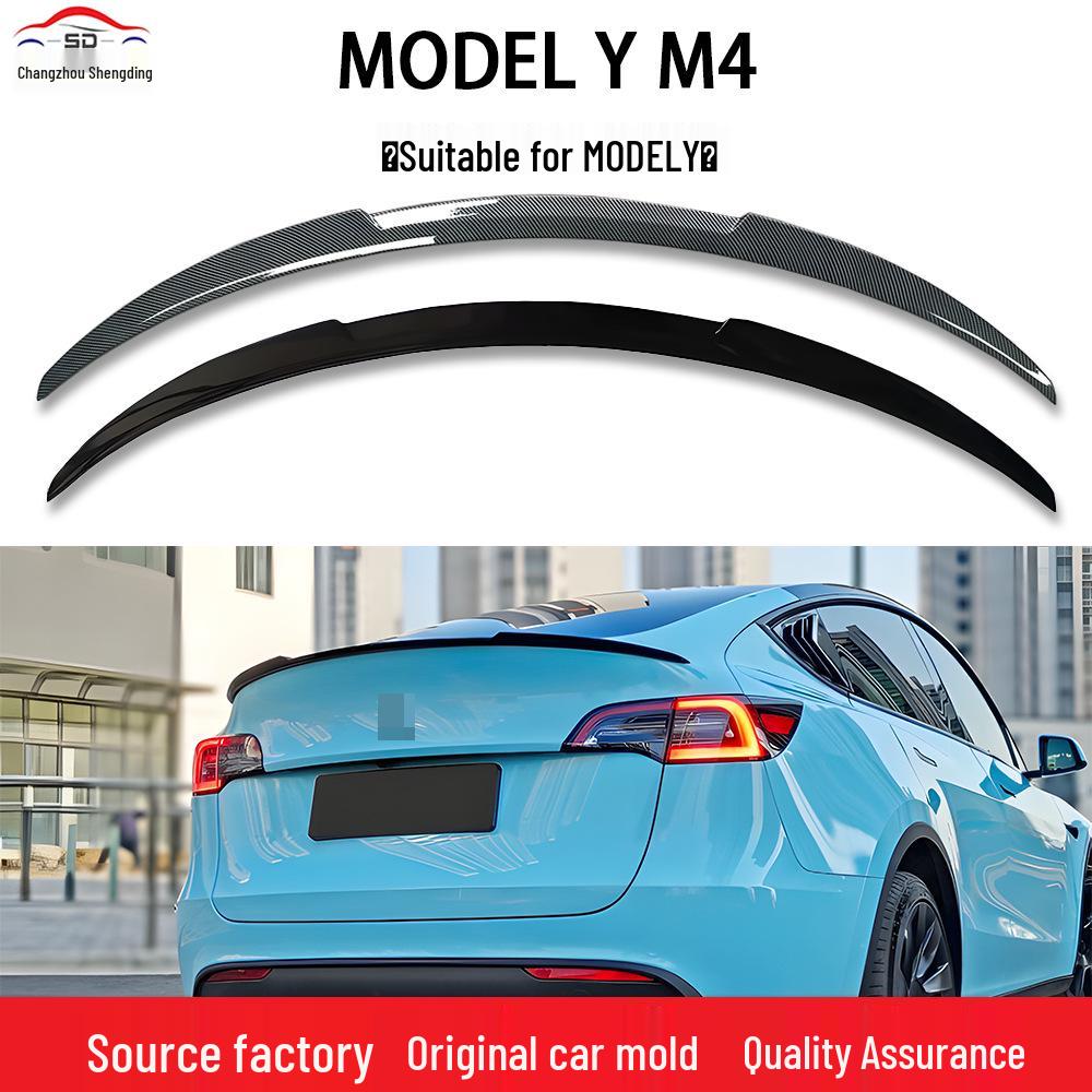 Tesla Model Y M4 Blade Rear Spoiler, Non-Destructive Installation, Blow-Molded Car Parts