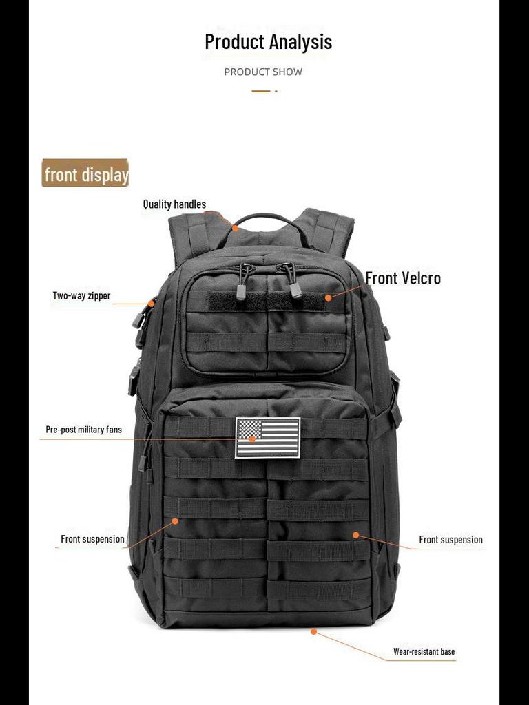 Multifunktionaler Outdoor-Taktischer Rucksack mit Tarnmuster - Langlebig & Verschleißfest für Wanderer & Militärbegeisterte