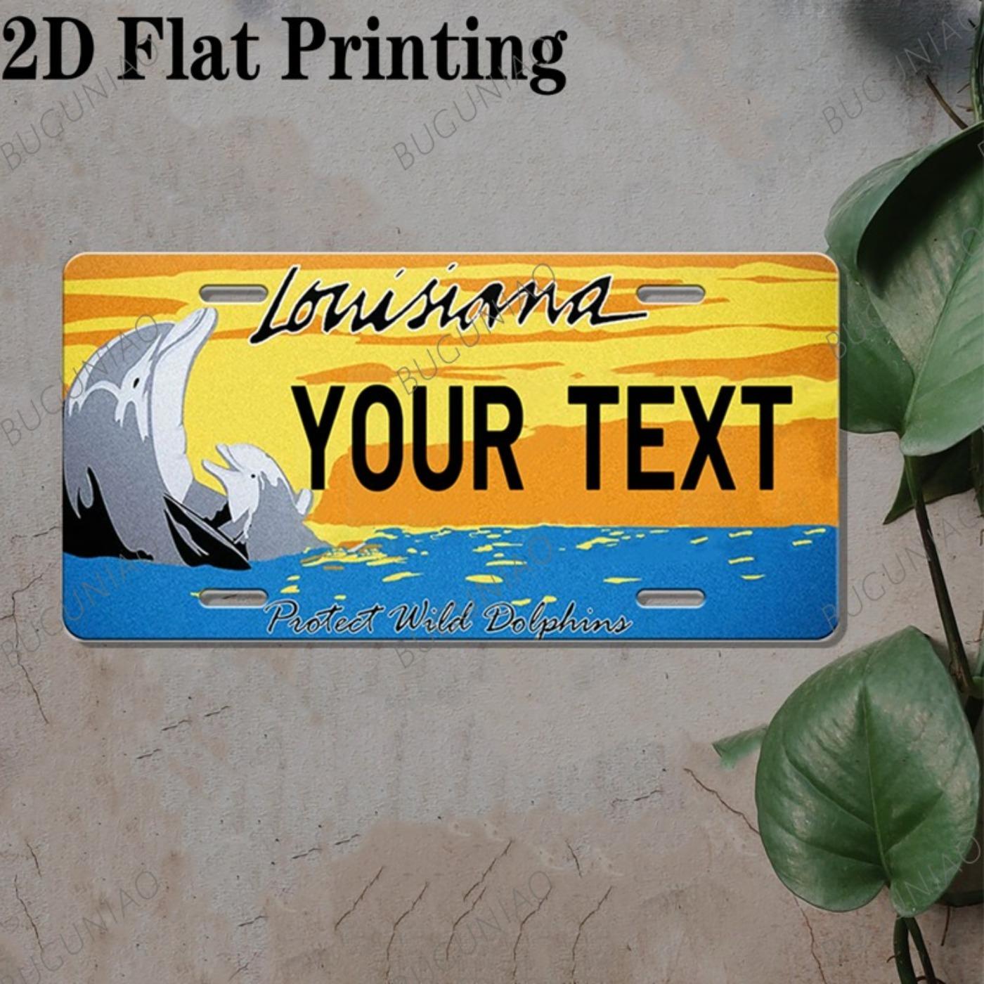 

Personalized Louisiana Metal Sign Vintage Wall Decor Home Bar Man Cave Garage Tin Plate Art білий