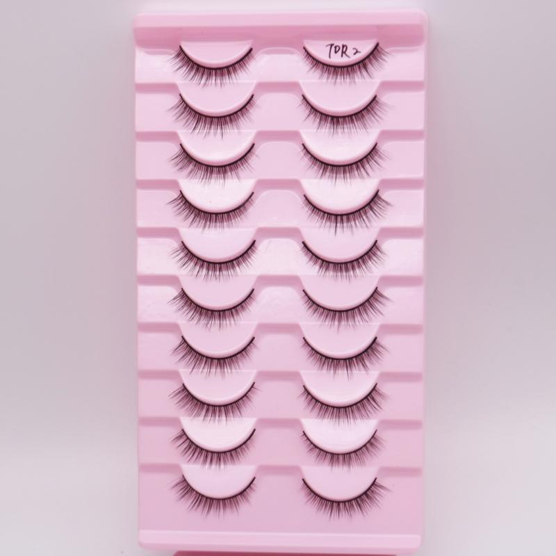 Private Label False Lashes 10 Pairs 3d Faux Eyelashes Natural Styles Makeup Mink Eyelash