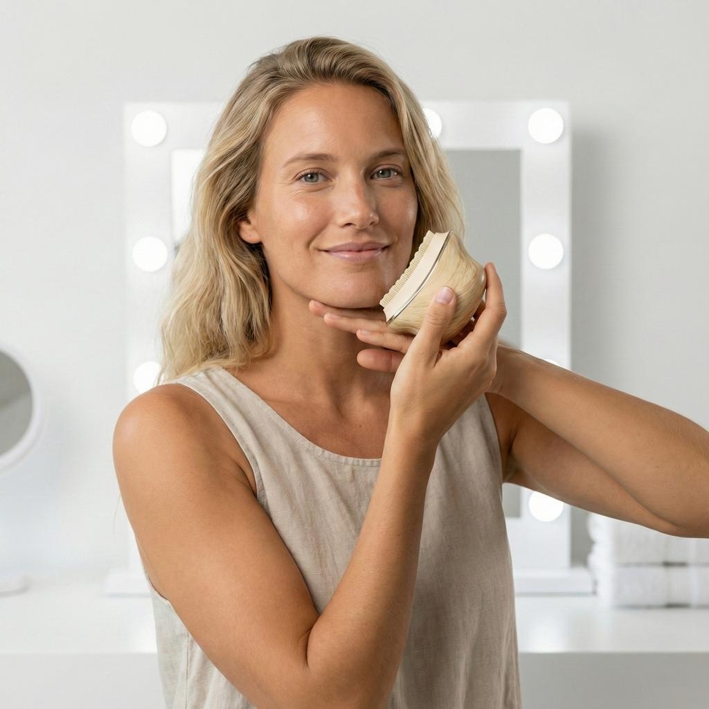 Lymphatic Face Brush, Dry Brushing Face Brush, Lymphatic Drainage Massager For Face, Chin & Jawline Sculpting