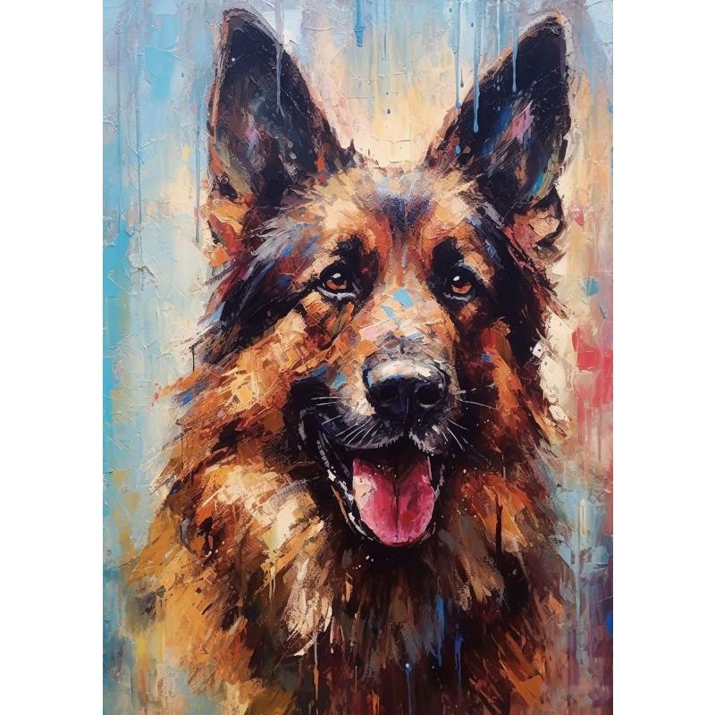 

Красочный Милый Холст с Рисунком Собаки, Постер, Немецкая Овчарка, Самоед, Настенное Искусство, Картины для Гостиной, Спальни, Современный Домашний Декор 21cm×30cm NoFrame