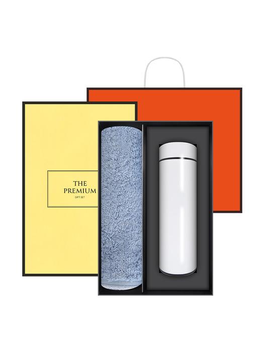 Songwol towel solid blend plain fabric & tumbler Light gray matte white