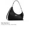 Coach Teri Leather Shoulder Bag Large Women's Black CBI01-SVBK