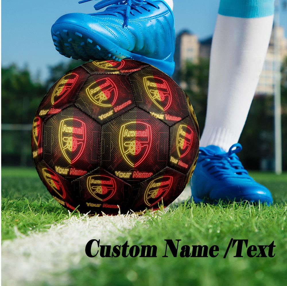 Size 5 Football Custom Name Text, Outdoor Training Soccer BallArsenal FC