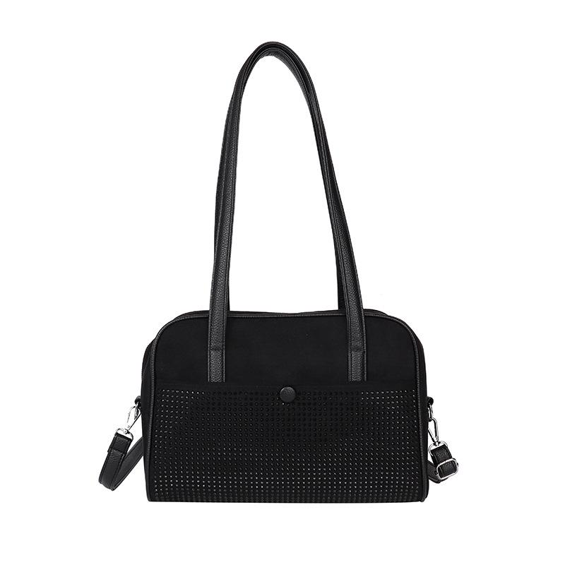 2025 Retro Strass Damen Tote: Schultertasche mit großem Fassungsvermögen für Herbst/Winter für Arbeit & Pendeln