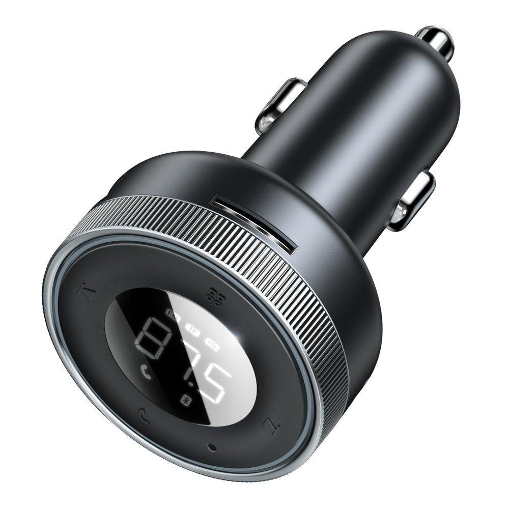 FM vysílač MP3 přehrávač nabíječka do auta LED 2x USB Bluetooth černý