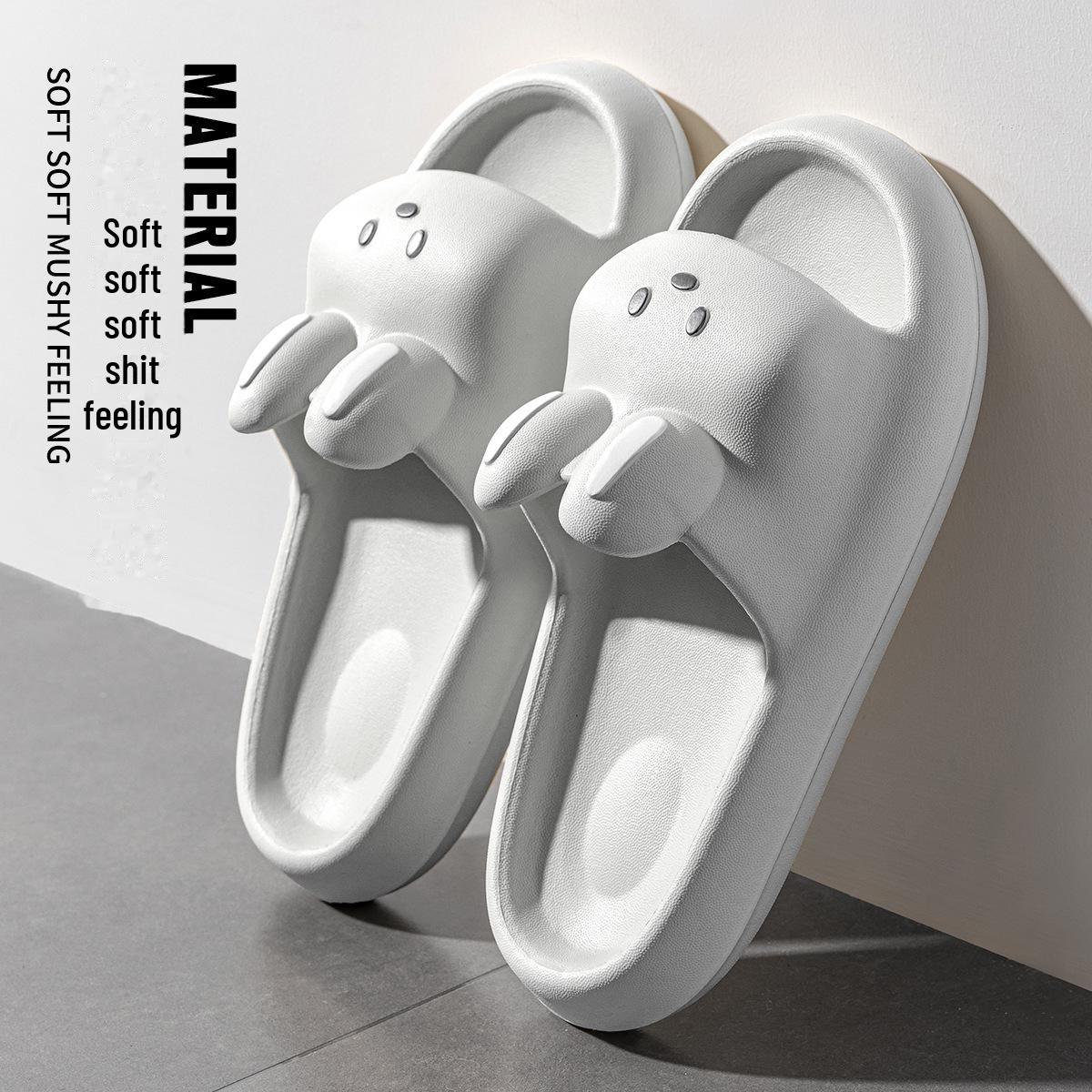 

Женские милые мультяшные нескользящие тапочки для ванной: Летние сандалии для дома и улицы с мягкой подошвой 40-41 серый