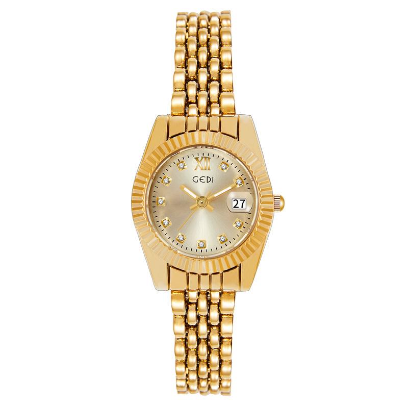 Premium Log Type Women'S Watch Light Luxury Niche Calendar Steel Belt Waterproof Watch Women'S Business Quartz Watch