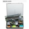 1-8 Compartments Fishing Tackle Box 10.5*6.5cm, Plastic Storage Organizer with Transparent Lid, Green Case for Carp Angling Accessories