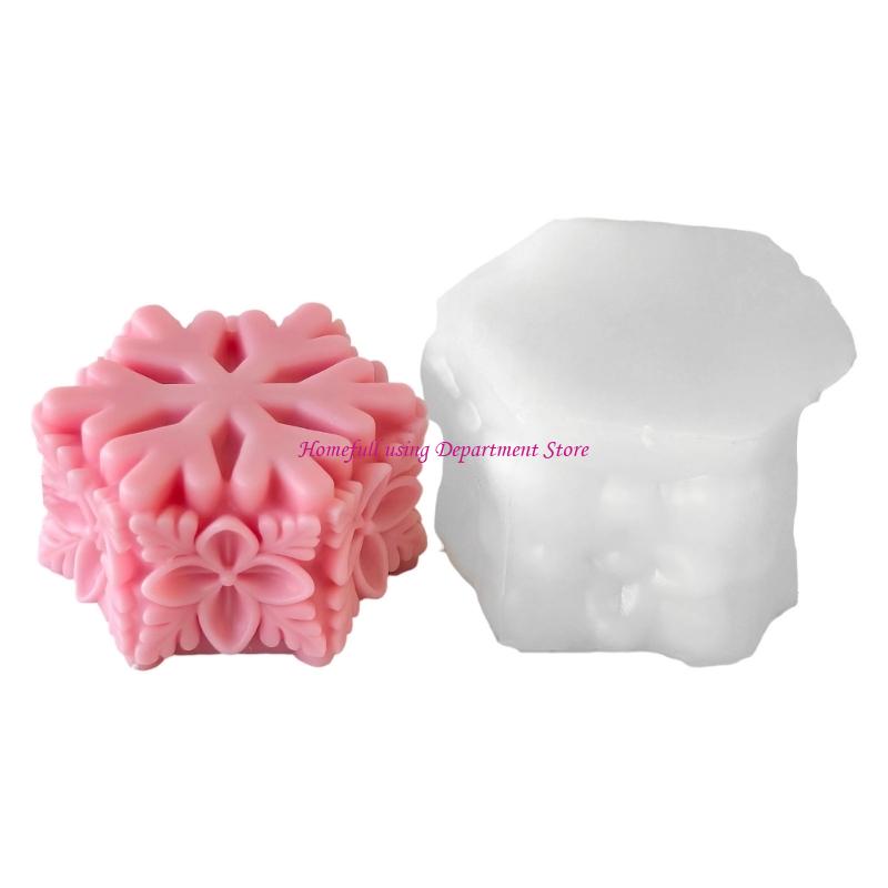 Christmas Silicone Moulds Plasters Molds Snowflake Pillar Molds