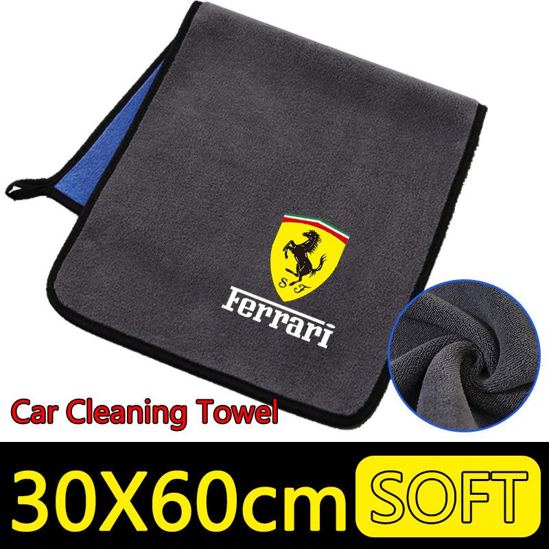 Car Microfiber Cleaning Towel Wipe Drying Cloth Clean Tools Accessory For Ferrari F430 488 458 F12berlinetta 499P 2022 488 250