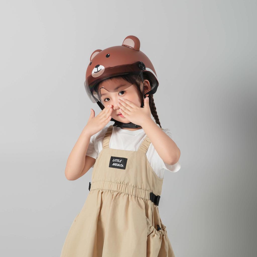 CCC-Zertifikat Niedlicher Bär Bequeme Passform Neuer Kinderrollerhelm Kinder Kinder Fahrradfahren Fahrradhelm mit Passformsystem