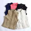 Women Autumn/winter Slim Stand Collar Sleeveless Zipper Jacket Quilted Thicken Warm Vest  Female Short Casual Jacket Tops