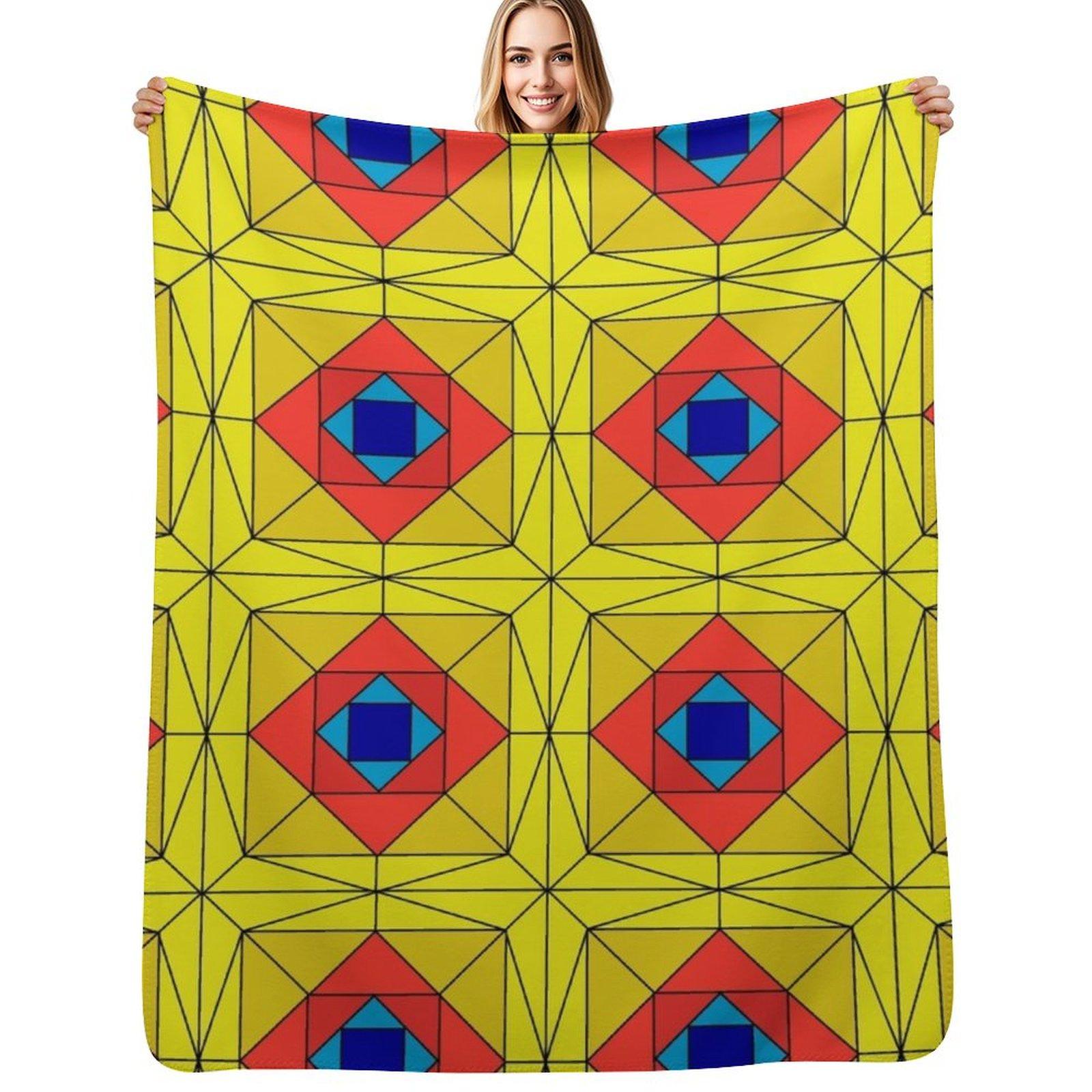 Suspiria Stained Glass Throw Blanket Warm Comfortable Blanket for Office Napping Size: 75*100cm, Weight: 230 GSM