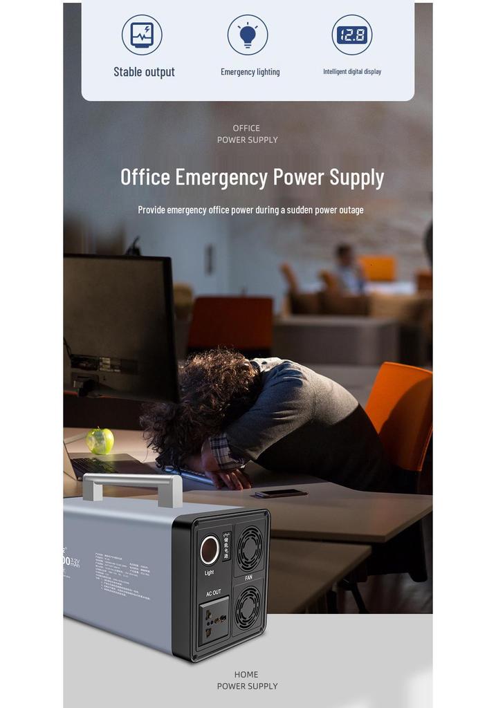 Portable LiFePO4 Battery Box: Multifunctional Outdoor Power Bank for Energy Storage and Emergency Lighting