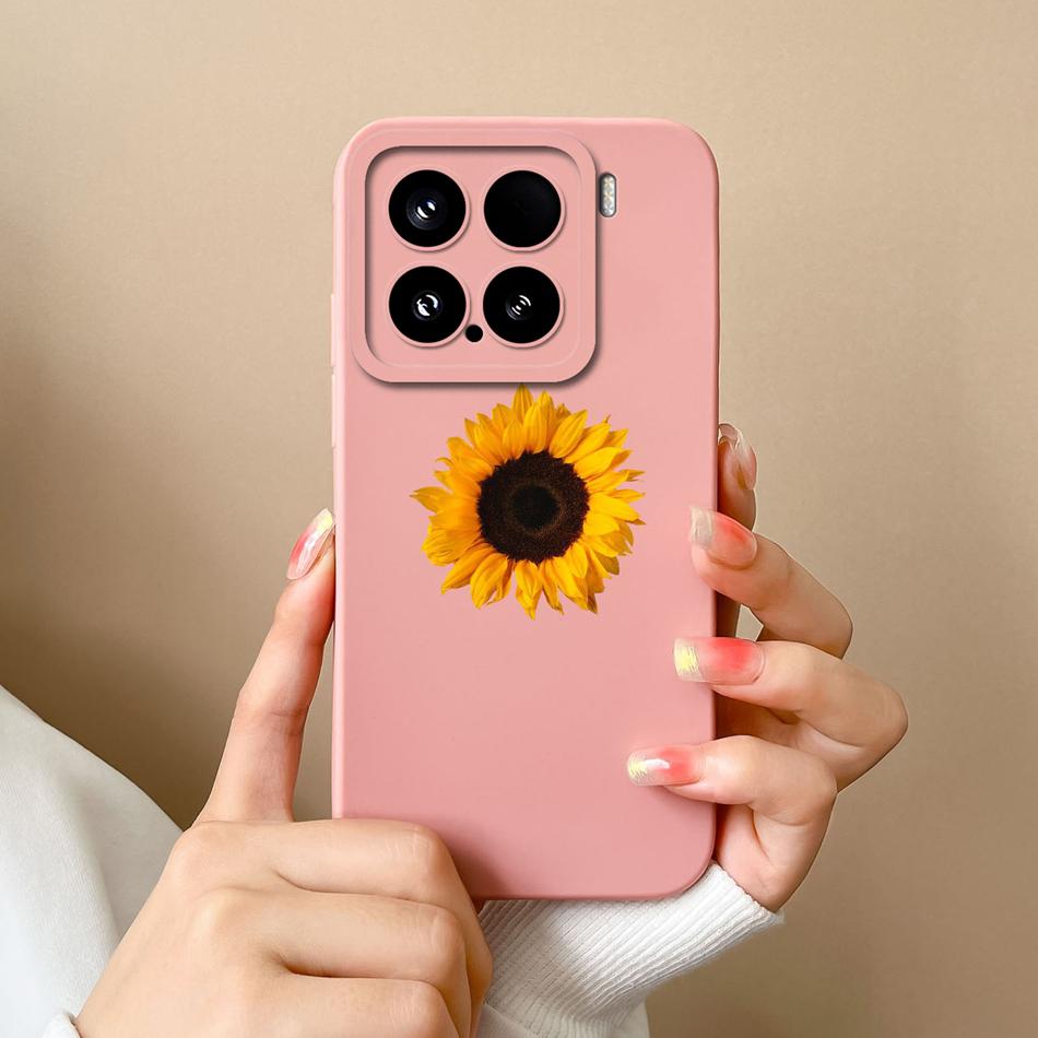 Candy Case For Xiaomi 15 Pro Phone Housing Soft Liquid Silicone Upgrade Full Protection Flowers Back Cover For Xiaomi15 Pro Capa