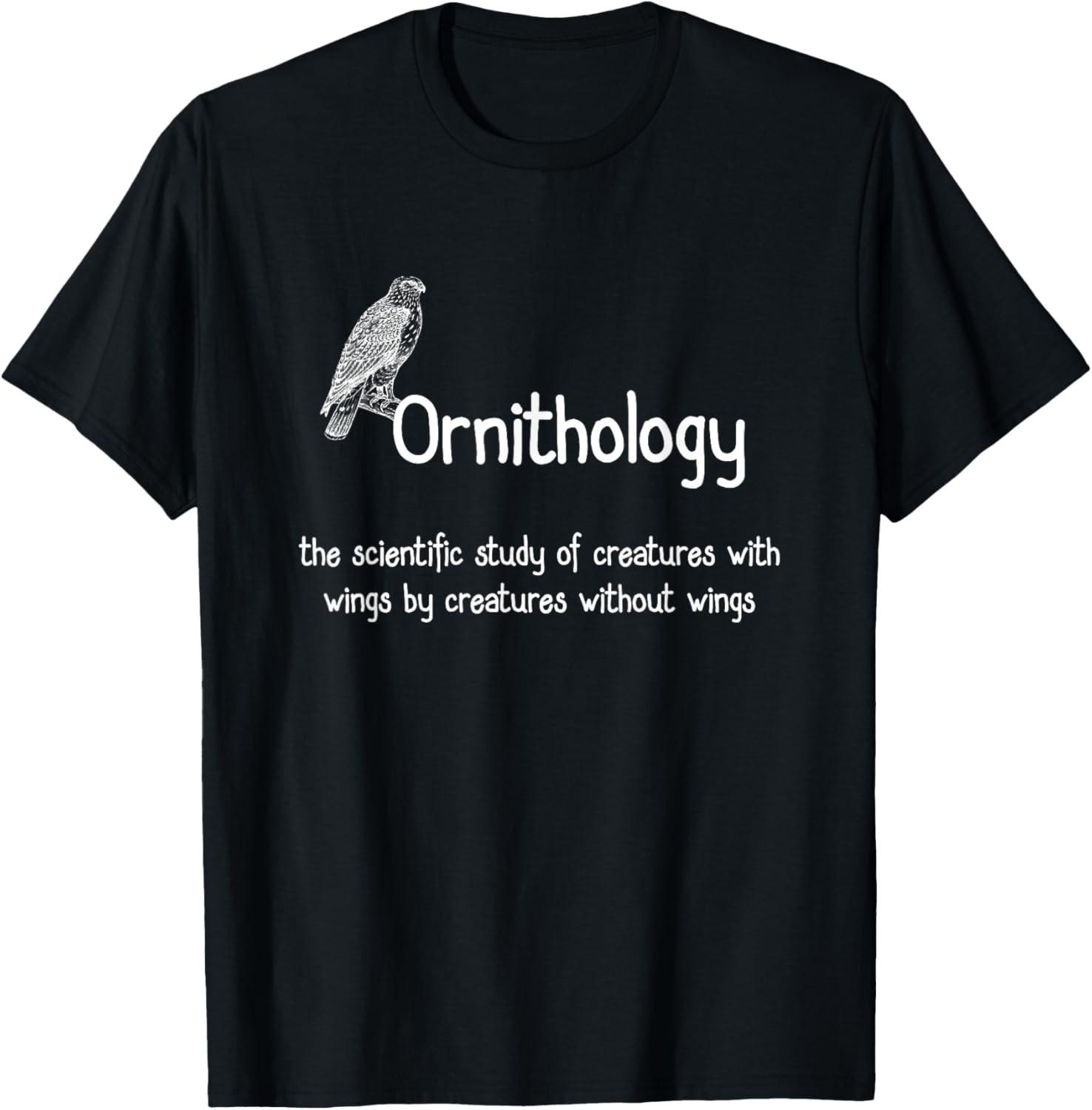 Hawk Ornithology Birdwatching Funny Novelty Birding Design T-Shirt XL
