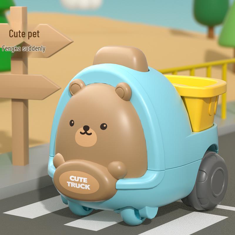 Cute Cartoon Animal Construction Vehicle Toy - Educational Gift for Boys & Girls