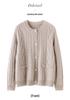 Women's Cashmere Round Neck Pullover - Loose Long Sleeve Knit for Autumn & Winter