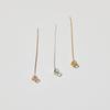 BONAFIDE JEWELRY Frame Cube drop Pin Chain Earrings