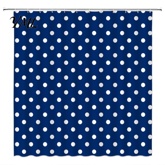 Tende da Bagno Stile Moderno Retrò Tenda Doccia a Pois con Ganci, Tenda da Bagno in Tessuto Impermeabile, Tende Facili da Installare per Decorazione Vasca da Bagno di Casa,