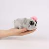 15cm Grey Big Eyed Hamster Plush Toys Bow Hamster Plush Doll Soft Stuffed Animal Toy Cute Plushies Kids Birthday Halloween Gifts